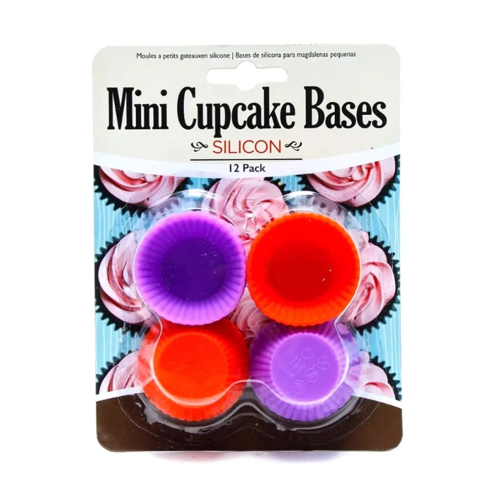 Khuôn Nướng Bánh Cupcake Mini Silicon, Silicon Mini Cupcake Bases, 12 Cái - UNCLE BILLS